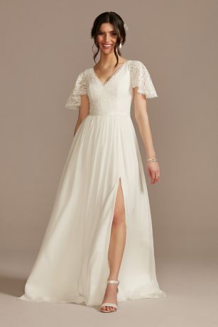 where can i find a chiffon wedding dress